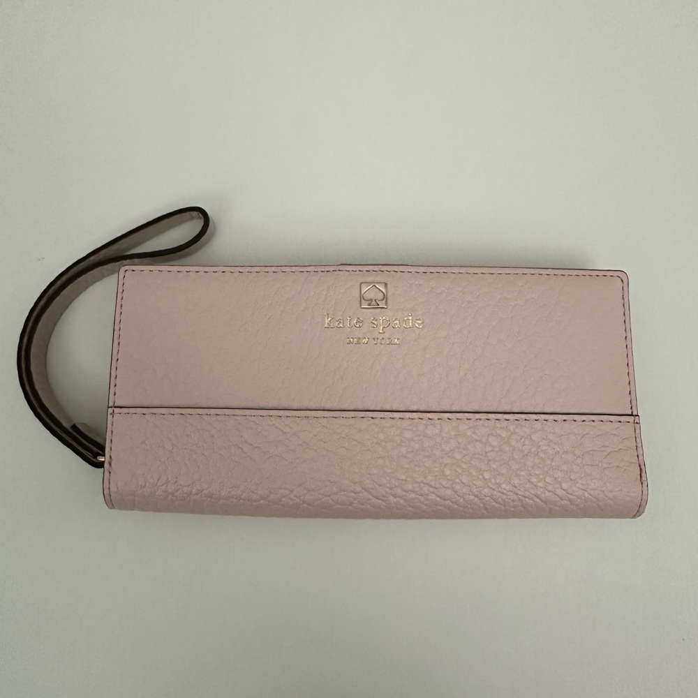 Kate Spade Pink Pebbled Leather wallet wristlet - brand new never used